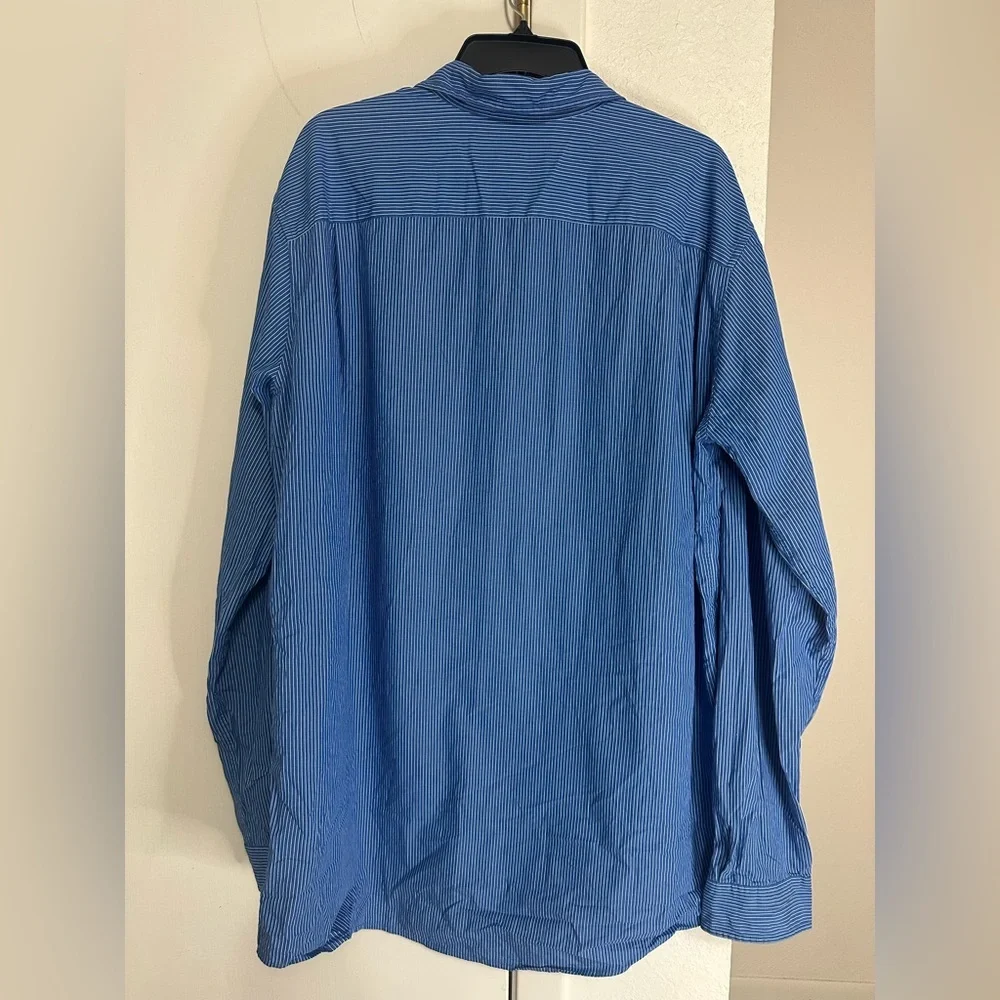 Eddie Bauer Shirt Mens XL Blue Long Sleeve Button Up - Picture 4 of 7